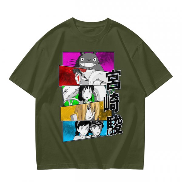 Studio Ghibli Anime Characters Graphic T-Shirt