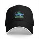Black baseball cap with classic car and green character graphic