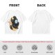 Olive T-Shirt With Black Cats On Crescent Moon Space Print