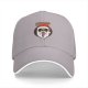Black Baseball Cap With Rock Santa Claus Graphic For Christmas
