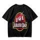 Olive T-Shirt with Jurassic Dad Dinosaur Graphic Print