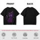 Olive T-Shirt with Sassy Black Cat and Crescent Moon Graphic