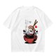 Olive T-shirt with Cute Sushi Dipping in Soy Sauce Graphic