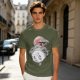 Olive T-shirt with Totoro and Friends Watercolor Print