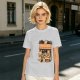 Olive T-Shirt With Cute Cats Doing Laundry Graphic