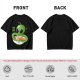 Olive Green T-Shirt With Cute Alien Eating Ramen Graphic