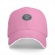 Black Baseball Cap With Circular Graphic Emblem