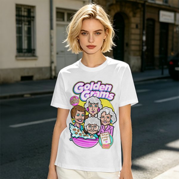 Golden Grams Themed Graphic T-Shirt Featuring The Golden Girls