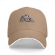 Black Baseball Cap with T-Rex Dinosaur and Christmas Tree Design