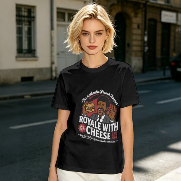 Royale With Cheese French Burger Graphic T-Shirt