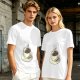 Olive T-Shirt With Hot Cocoa Cup And Marshmallows Graphic Print