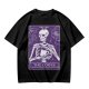 Olive T-Shirt With Skeleton Tarot Card 'The Coffee' Print