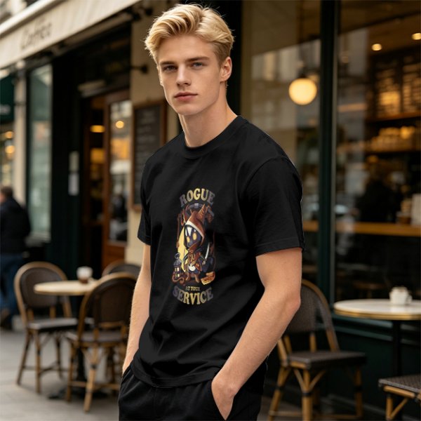 Rogue At Your Service Chibi Character Graphic T-Shirt