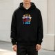 Black hoodie with Pinocchio 'I said I love you but I lied' graphic