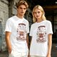 Olive t-shirt with cute cat bubble tea graphic print