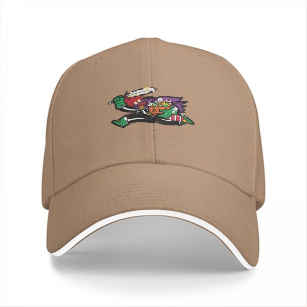 Black Baseball Cap With Colorful Halloween Witch Graphic Print