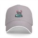 Black baseball cap with cute bat reading scary stories book print