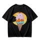 Olive T-Shirt With Melting Ice Cream Ghost Graphic Design