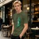 Olive Christmas T-Shirt With 'Let's Get Baked' Gingerbread Man Print