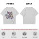 Olive T-Shirt with Anime Character Group Coffee Print