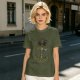 Olive Graphic T-Shirt With Anchor And Animal Head Emblem Print