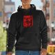 Black hoodie with Yippee Ki-Yay graphic print