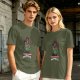 Olive T-Shirt with Teenage Mutant Ninja Muppets Graphic Print