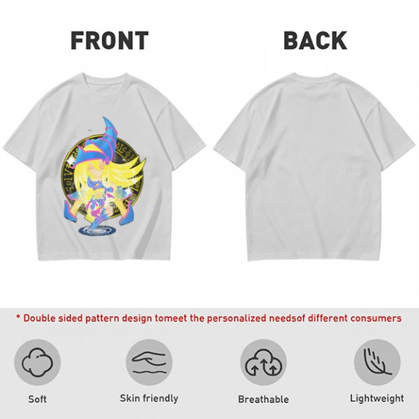 Olive T-Shirt with Dark Magician Girl Anime Graphic Print