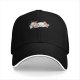 Black baseball cap with a lazy sleeping unicorn graphic