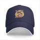 Black Baseball Cap with Anime Character Eating Ramen Graphic