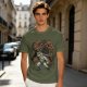 Olive T-shirt with He-Man and Battle Cat Graphic