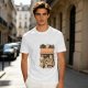 Olive T-Shirt With Cute Cats Doing Laundry Graphic