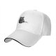 Black Baseball Cap With Cute Cat Holding Chainsaw Purr Print