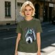 Olive T-shirt with My Neighbor Totoro Rain Scene Print