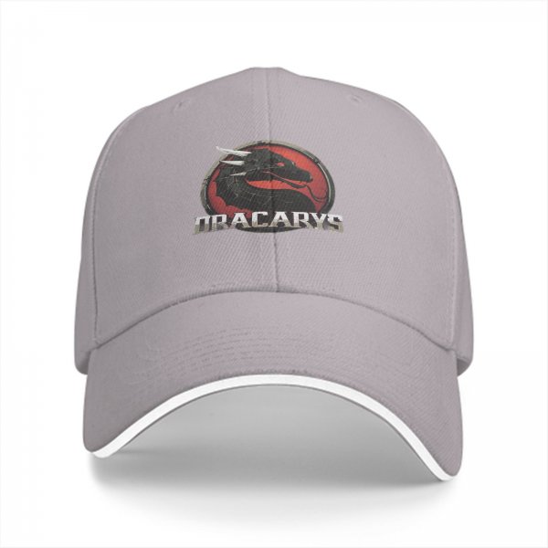 Black baseball cap with Dracarys dragon logo design