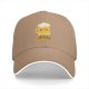 Black baseball cap with cute beer mug graphic and free chugs text