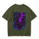 Olive Green T-Shirt With Neon Purple Avatar The Last Airbender Art Print