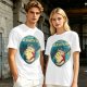 Olive T-shirt with Totoro Neighbor Graphic Print