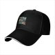 Black baseball cap with retro video game character grid print