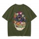 Anime Mecha Robot Ramen Bowl Graphic T-Shirt