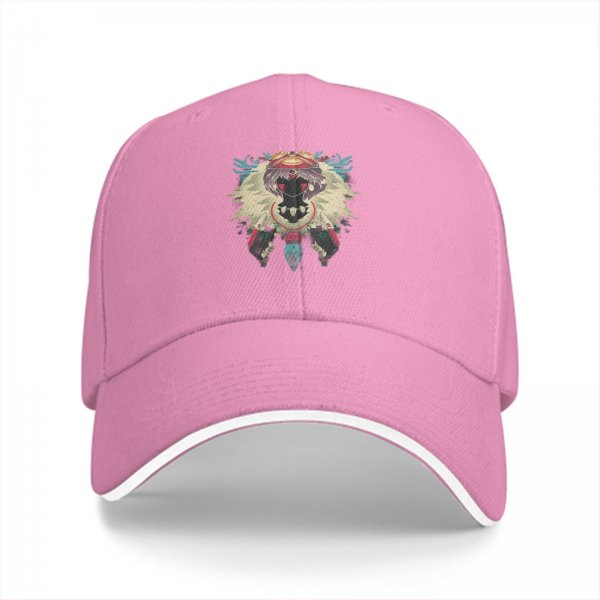 Black Baseball Cap With Fantasy Spirit Warrior Art Print