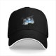 Black Baseball Cap With Whimsical Night Tree And Sheep Art Print