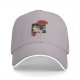 Black baseball cap with 'I don't wanna adult' cat graphic