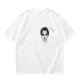 Oversized Olive T-Shirt With Wednesday Addams Portrait Print