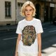 Olive Green T-Shirt With Detailed Monster Dragon Print