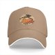 Black baseball cap with cute ghost pumpkin pie fall design