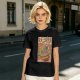 Olive T-shirt with Vintage Yokai Ramen Bowl Graphic Print