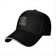 Black baseball cap with 'First Drink The Coffee Then Things Will Done' print
