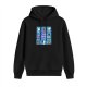 Black hoodie featuring The Barky Bunch cartoon dog characters
