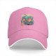 Black Baseball Cap with Psychedelic Ice Cream Monster Graphic Print